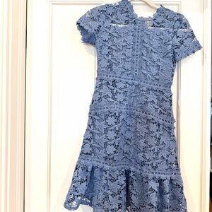GB Girls Blue Lace Formal Dress